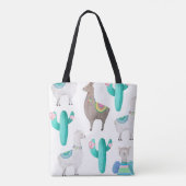 Süße Lamas Tasche (Rückseite)