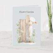 Süße Lamm-Blumen-Tor-Ostern Karte (Vorderseite)