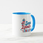 Süße Land der Freiheit Patriotic Tasse (VorderseiteRechts)