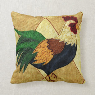 Süße Landhahn-Quilted-Look-Wurfkissen Kissen