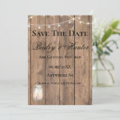 Süße ländliche Hochzeit Save-the-Date Karte | Rust (Stehend Vorderseite)