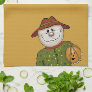 Süße Landvogelscheuche Folk Art Küchentuch