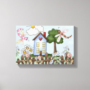 Süße Landvolk-Kunstbild Leinwanddruck