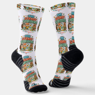 Süße Laufclub-Tierfreunde der Steady Striders Socken