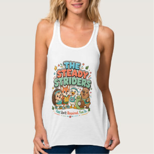 Süße Laufclub-Tierfreunde der Steady Striders Tank Top