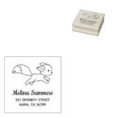 Süße Laufende Fuchs Adresse Gummistempel (Stempel)