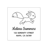 Süße Laufende Fuchs Adresse Gummistempel (Prägung)