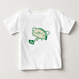 Süße laufende grüne Taco-Maskottchenfigur Baby T-shirt