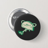 Süße laufende grüne Taco-Maskottchenfigur Button (Vorne & Hinten)