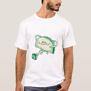 Süße laufende grüne Taco-Maskottchenfigur T-Shirt