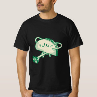 Süße laufende grüne Taco-Maskottchenfigur T-Shirt