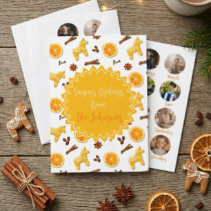 Süße Lebkuchen & Gewürze 12-Monats-Fotocollage Karte