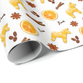 Süße Lebkuchen & Gewürze Weihnachtspapier Geschenkpapier (Rolleneckpunkt)