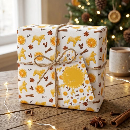 Süße Lebkuchen & Gewürze Weihnachtspapier Geschenkpapier