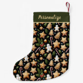 Süße Lebkuchen Kekse Zuckerstange Personalisiert Kleiner Weihnachtsstrumpf (Rückseite)