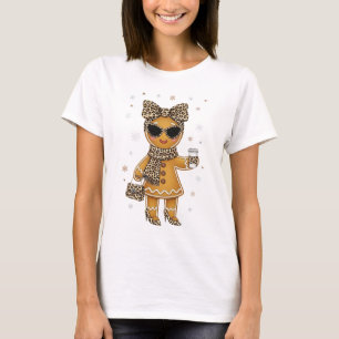 Süße Lebkuchen-Leoparden-Keks-Liebhaber T-Shirt