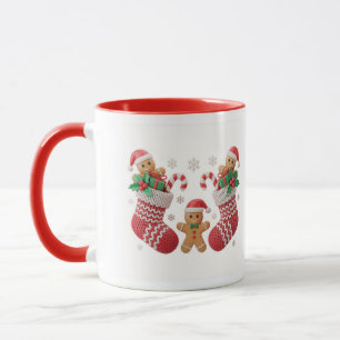 Süße Lebkuchen-Strumpf-Tasse-Hülle Tasse