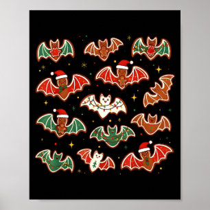 Süße Lebkuchenfledermäuse Soky Weihnachtsplätzchen Poster