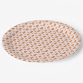 Süße Lebkuchenmänner Weihnachtsmuster Papiertablet Pappteller (Schrägansicht)