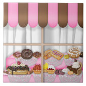 Süße Leckerei-Bäckerei-Cartoonfliese Fliese (Vorderseite)