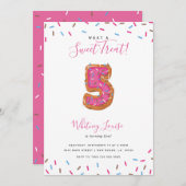 Süße Leckerei Fünfter Geburtstag Einladung (Vorne/Hinten)