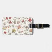 Süße Leckerei-Retro Muster Gepäckanhänger (Vorderseite horizontal)