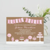 Süße Leckereien | Brautparty Einladung (Stehend Vorderseite)