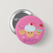 Süße Leckereien - Cupcakes! Button (Vorne & Hinten)