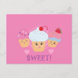 Süße Leckereien - Cupcakes! Postkarte