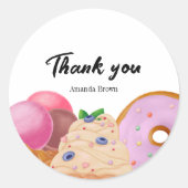 Süße Leckereien Dankbarkeit Runder Aufkleber (Vorderseite)