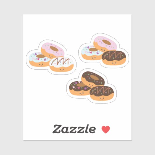 Süße Leckereien - Donuts! Aufkleber (Blatt)