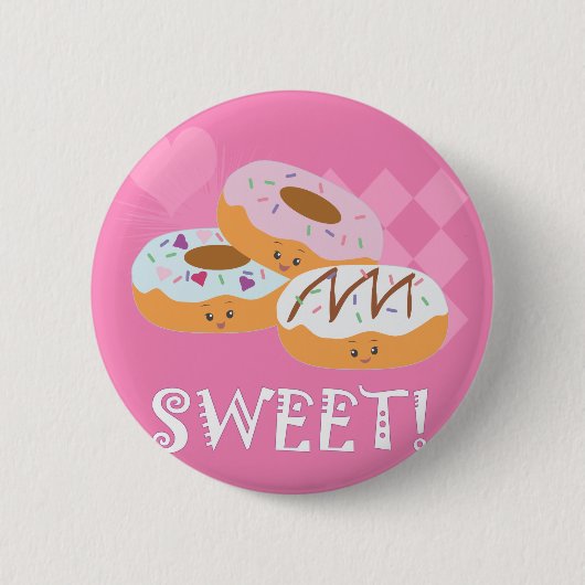 Süße Leckereien - Donuts! Button (Vorderseite)