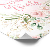 Süße Leckereien | Dreamy Baby Elephant Blush Flora Poster (Ecke)