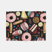 Süße Leckereien Fleecedecke (Vorderseite (Horizontal))