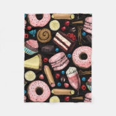 Süße Leckereien Fleecedecke (Vorderseite)