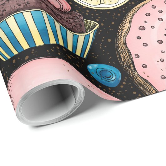 Süße Leckereien Geschenkpapier (Rolleneckpunkt)