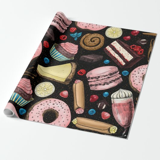 Süße Leckereien Geschenkpapier (Ungerollt)