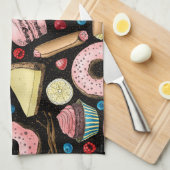 Süße Leckereien Geschirrtuch (Viertel Falte)