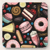 Süße Leckereien Getränkeuntersetzer (Vorderseite)