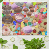 Süße Leckereien Handtuch (Gefaltet)