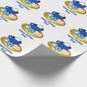 Süße Leckereien im Hanukka-Namen individuell anpas Geschenkpapier (Ecke)