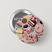 Süße Leckereien in Rosa Button (Vorne & Hinten)