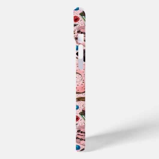 Süße Leckereien in Rosa Case-Mate iPhone Hülle (Rückseite / Links)