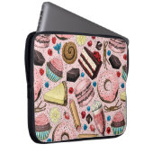 Süße Leckereien in Rosa Laptopschutzhülle (Vorne Rechts)