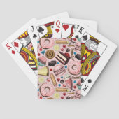 Süße Leckereien in Rosa Spielkarten (Rückseite)