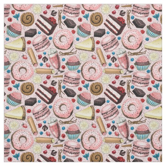 Süße Leckereien in Rosa Stoff (Muster)