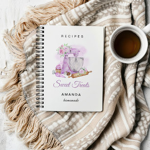 Süße Leckereien Lila Bäckerei Rezepte Notizblock