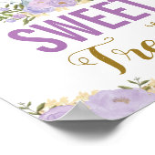 Süße Leckereien Lila Elephant Lavender Floral Gefa Poster (Ecke)