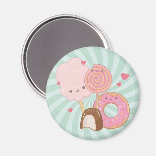 Süße Leckereien Magnet (Vorderseite/Rückseite)