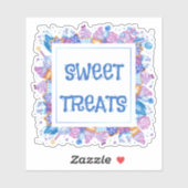 Süße Leckereien, maßgeschneidert Vinyl Sticker (Blatt)